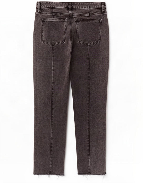 Abercrombie & Fitch Womens High Rise Tapered Jeans US 6 Medium W28 L25 Grey