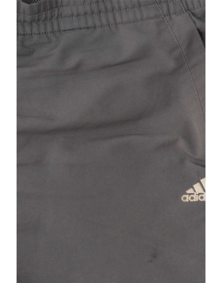 Shorts esportivos masculinos Adidas XL cinza colorblock poliéster