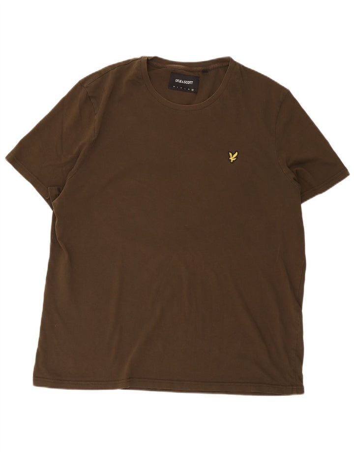 Camiseta masculina Lyle & Scott Top 2XL algodão cáqui
