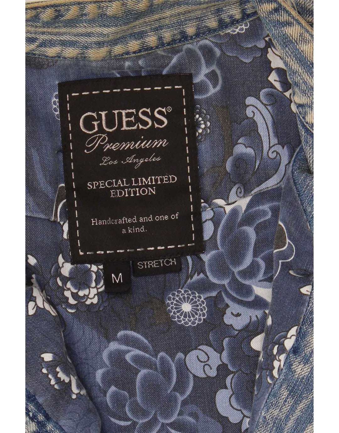 Jaqueta jeans feminina Guess UK 12 algodão azul médio