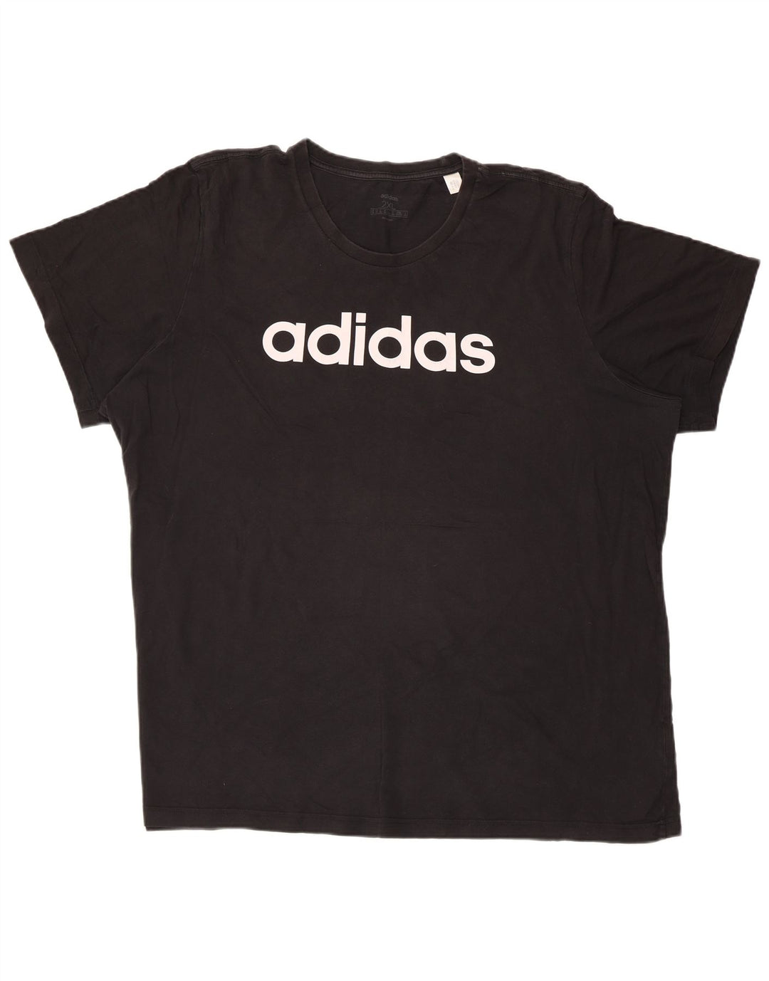 Camiseta gráfica masculina Adidas Top 2XL algodão preto