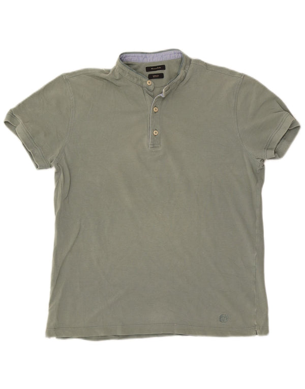 Camisa polo masculina Massimo Dutti casual fit verde médio