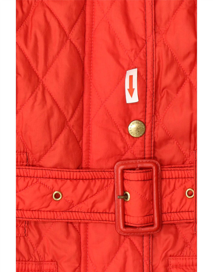 Jaqueta acolchoada feminina Barbour UK 12 poliamida vermelha média