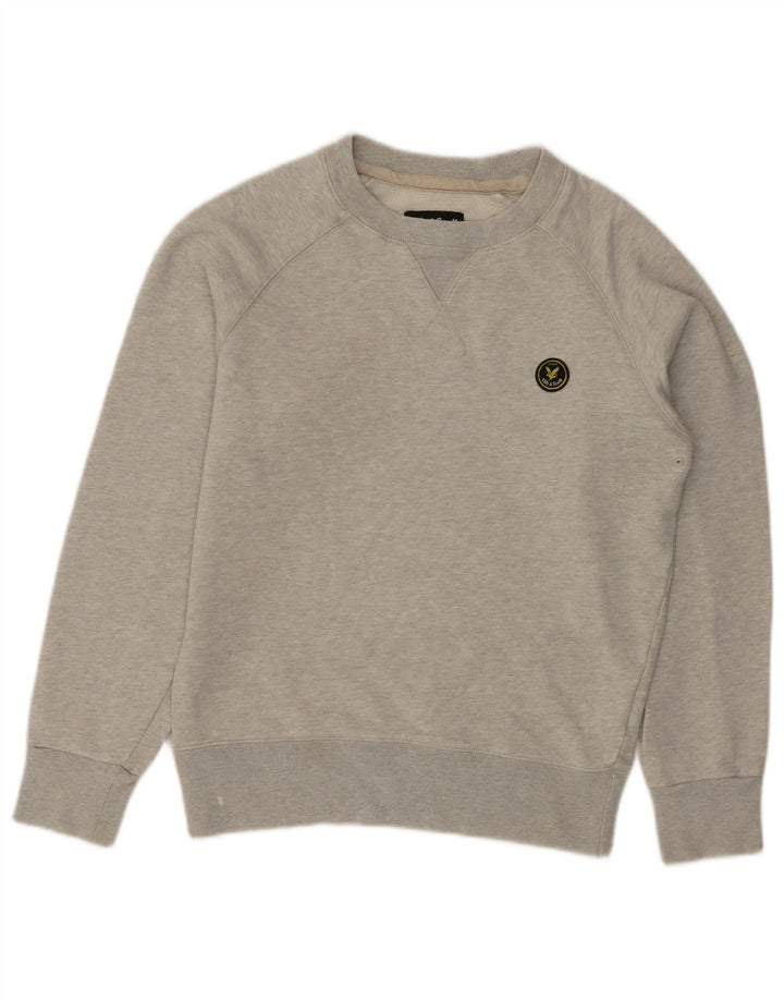 LYLE & SCOTT moletom masculino jumper pequeno algodão cinza
