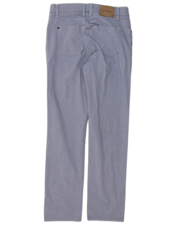 Calça casual masculina Jeckerson Slim Fit W32 L30 algodão azul