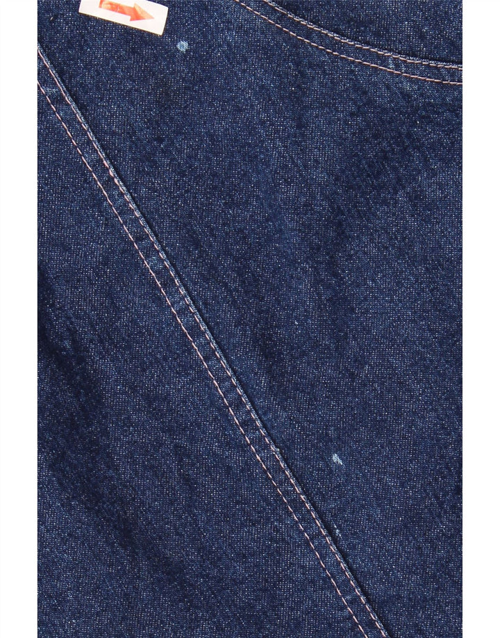 Saia jeans feminina VINTAGE W30 azul marinho médio