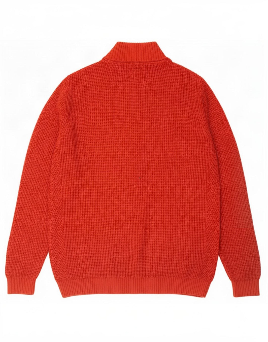 Suéter masculino Fat Face com zíper e pescoço em algodão vermelho grande
