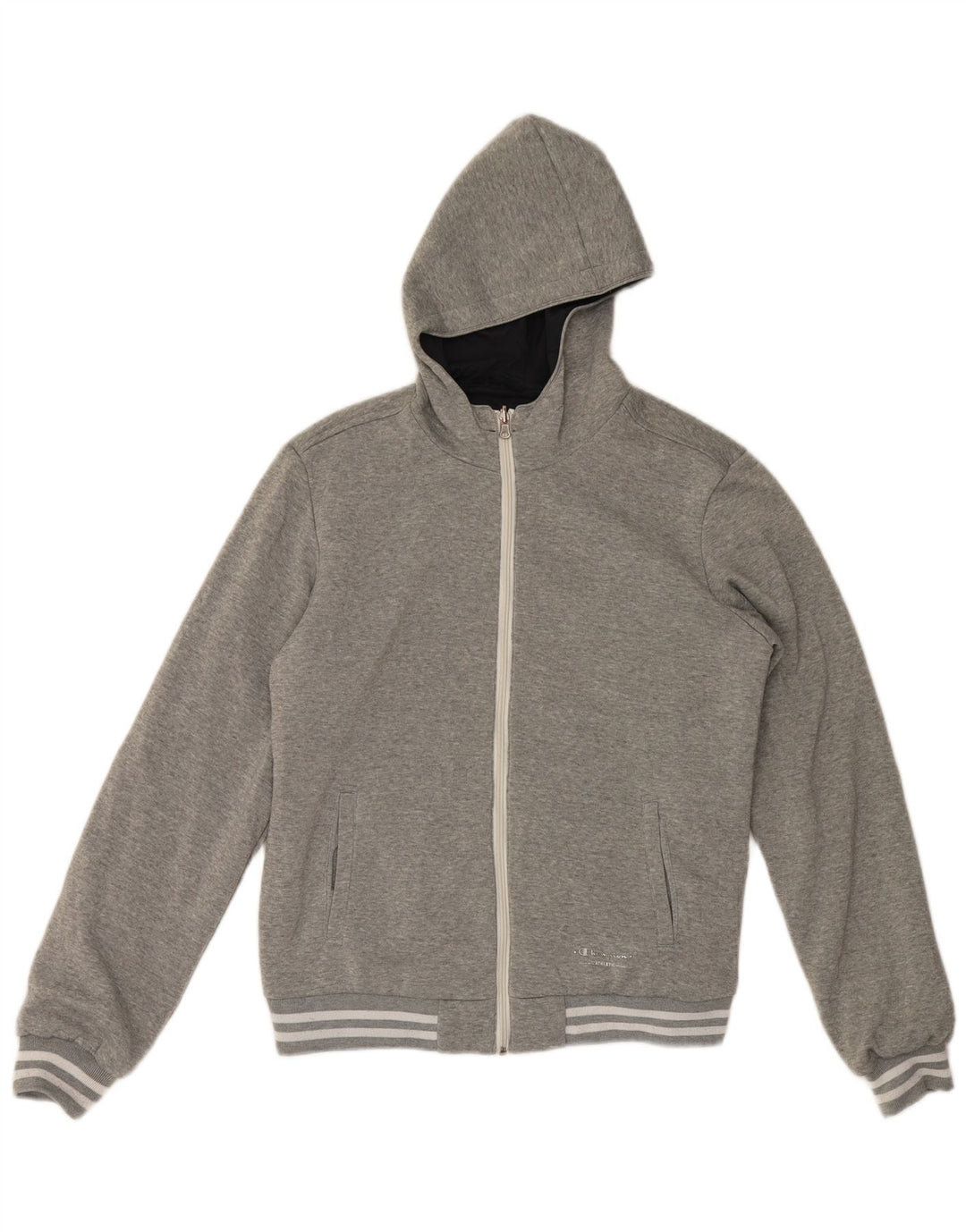 Suéter masculino Champion com capuz e zíper XL cinza