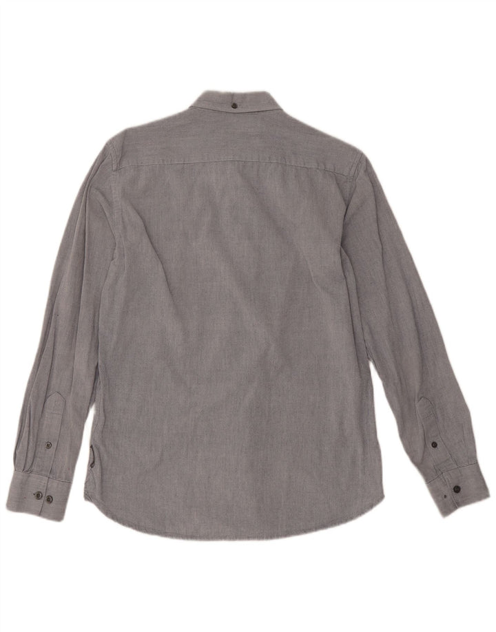 Camisa masculina French Connection algodão cinza médio