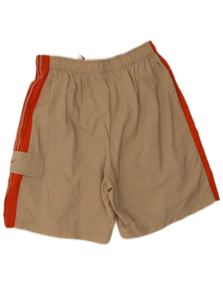 Nike Mens Sport Shorts Médio Bege Colourblock Nylon