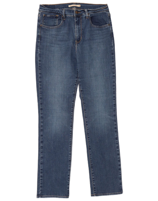 Calça jeans feminina Levi's 724 High Rise Straight W30 L32 azul algodão