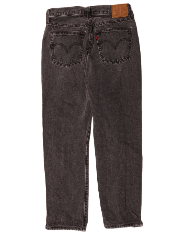 Calça jeans feminina Levi's 501 Straight W28 L26 algodão cinza