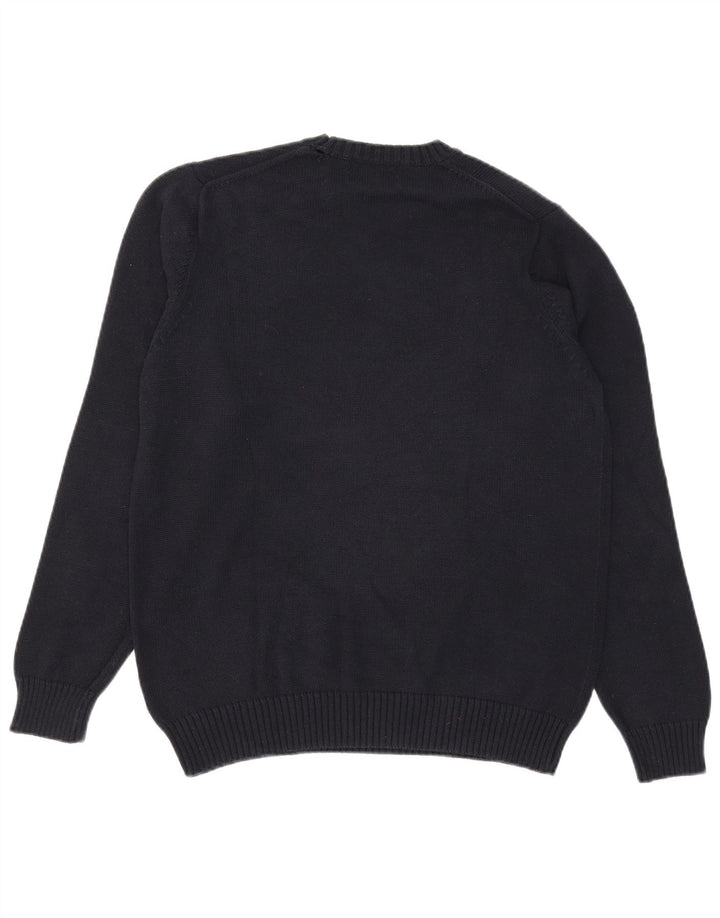 Suéter masculino Marks & Spencer Blue Harbor com gola redonda pequeno azul marinho