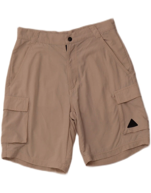 Adidas Mens Cargo Shorts Pequeno W29 Bege Poliamida