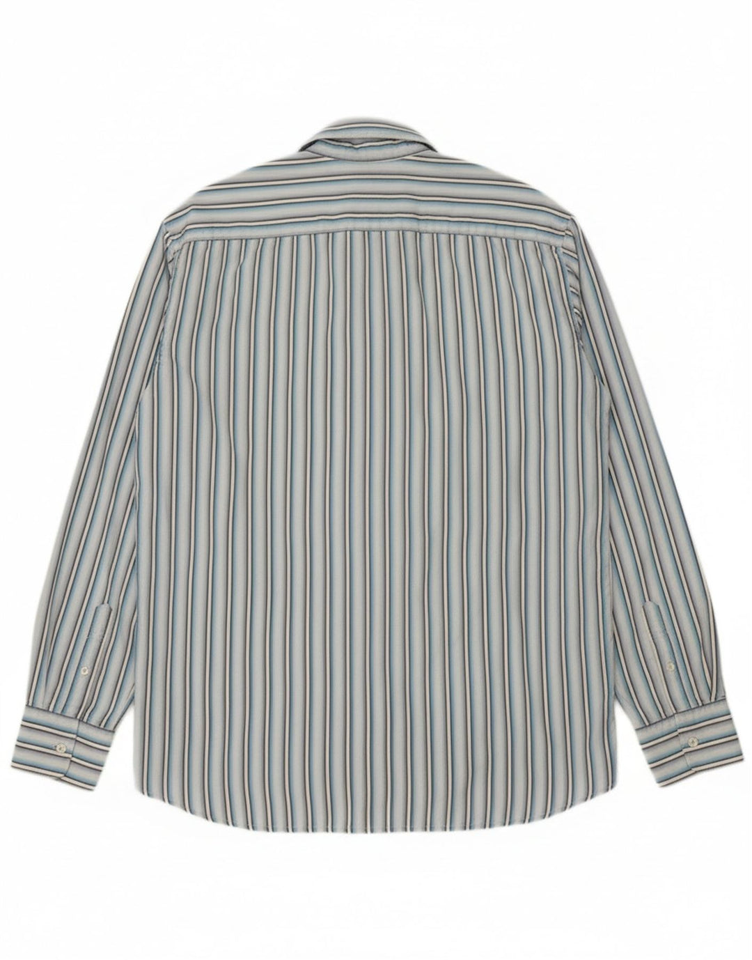 Camisa masculina TOM TAILOR grande algodão listrado azul