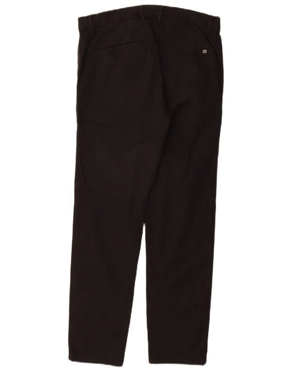 Zara Mens Slim Chino Calças EU 38 Pequeno W30 L28 Algodão Preto