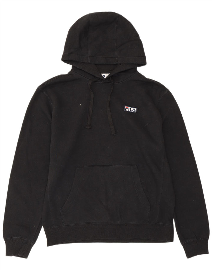 FILA moletom com capuz masculino médio algodão preto