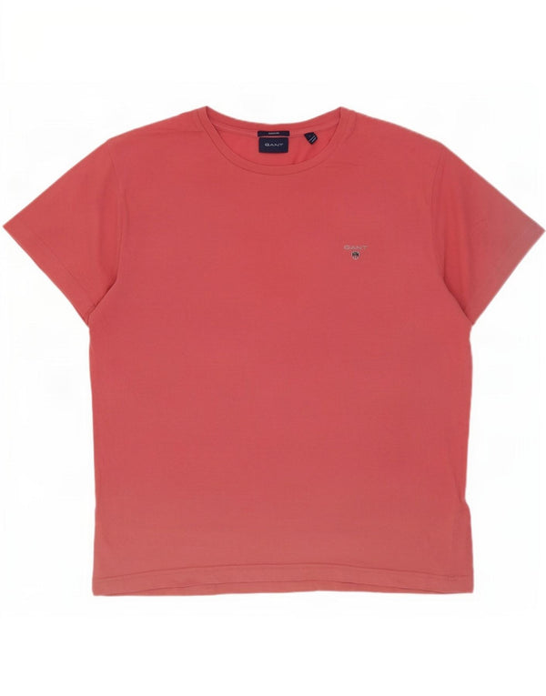 Camiseta masculina regular Gant grande algodão rosa