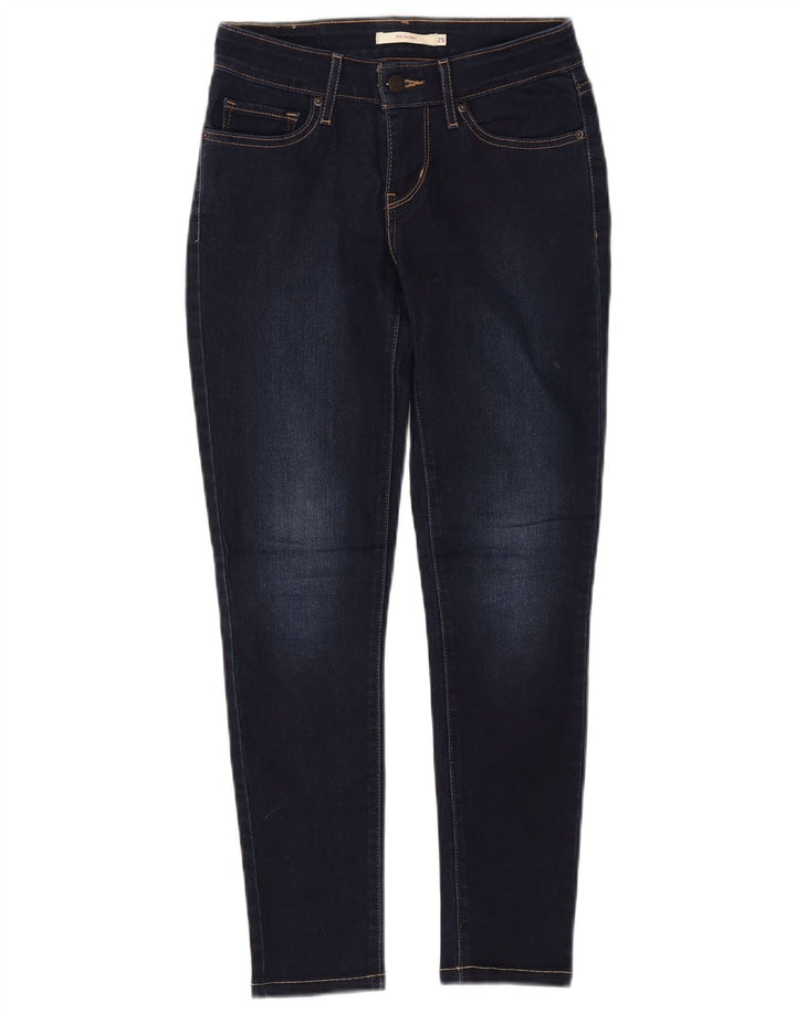 Calça jeans feminina Levi's 711 skinny W25 L26 azul marinho algodão