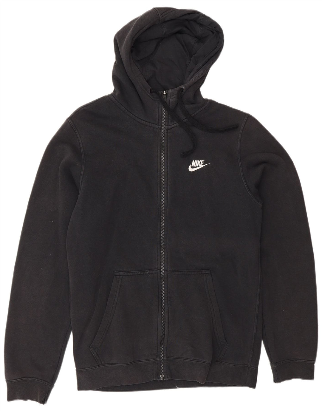 Suéter Nike Masculino Zip com Capuz Pequeno Algodão Preto