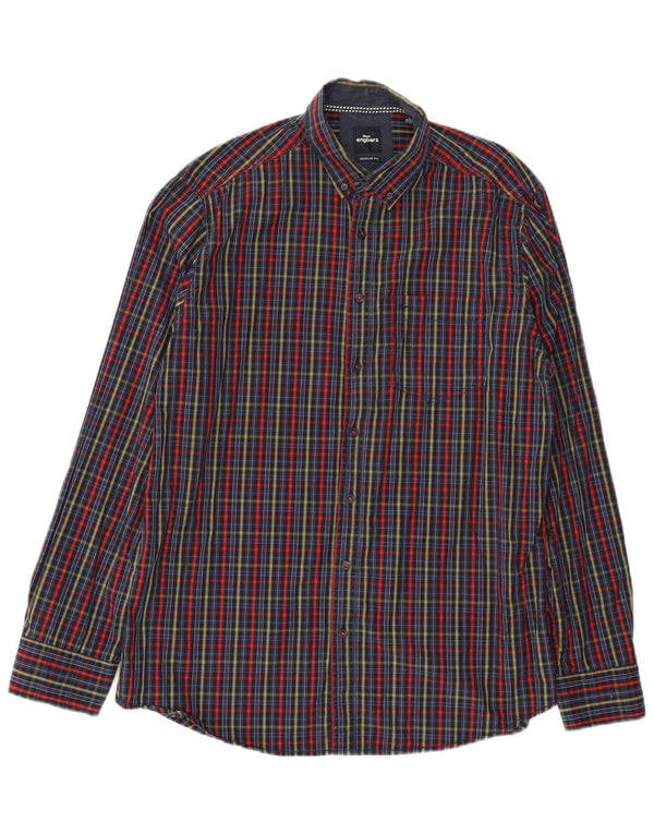 Engbers Mens Regular Fit Shirt Size 41/42 Large Multicoloured Check Cotton