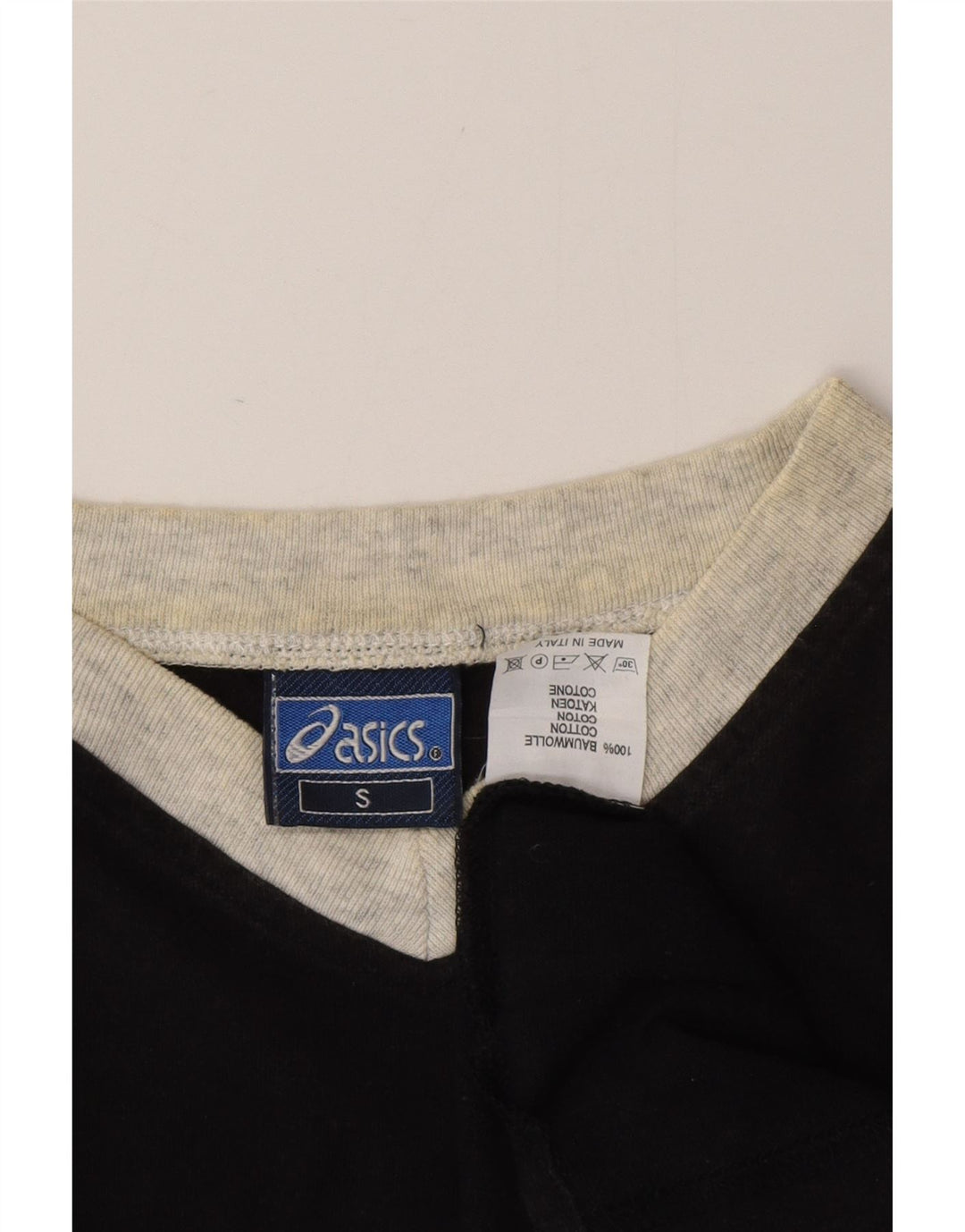 Camiseta masculina ASICS top pequeno algodão preto