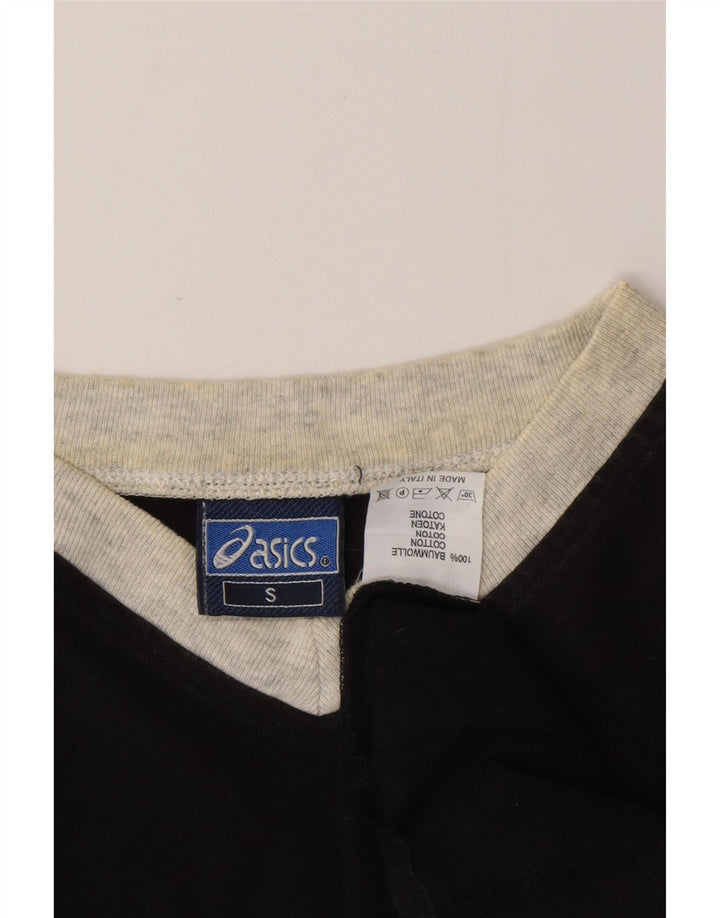 Camiseta masculina ASICS top pequeno algodão preto