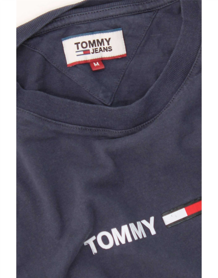 Tommy Hilfiger Camiseta masculina gráfica Top Médio Azul Marinho