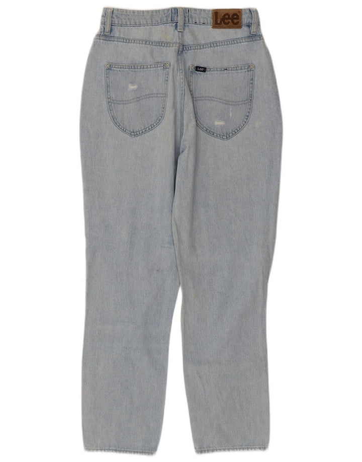 Calça jeans feminina Lee High-Moms desgastada cônica EUA 8 médio W26 L27 azul