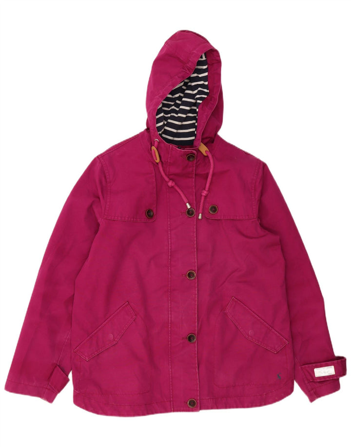 Jaqueta bomber feminina com capuz JOULES Reino Unido 14 grande algodão rosa