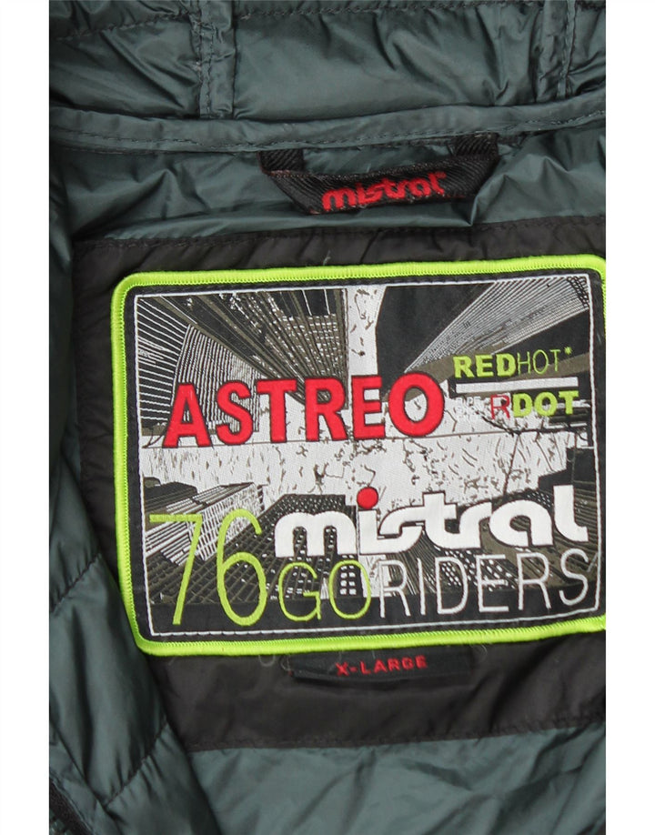 Jaqueta acolchoada com capuz masculina Mistral UK 42 XL preta