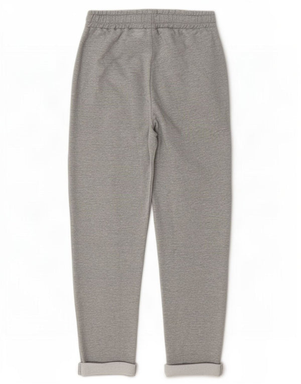 Calça de treino feminina Zara Joggers UK 8 pequeno algodão manchado cinza