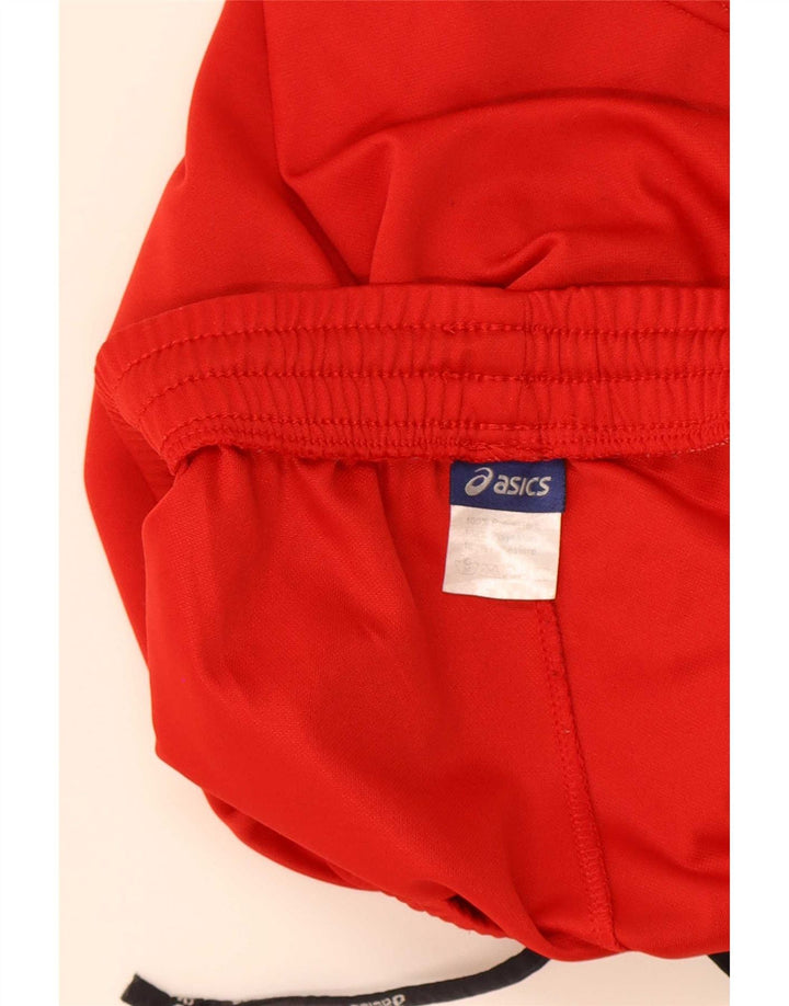 Shorts esportivos masculinos Asics poliéster vermelho médio