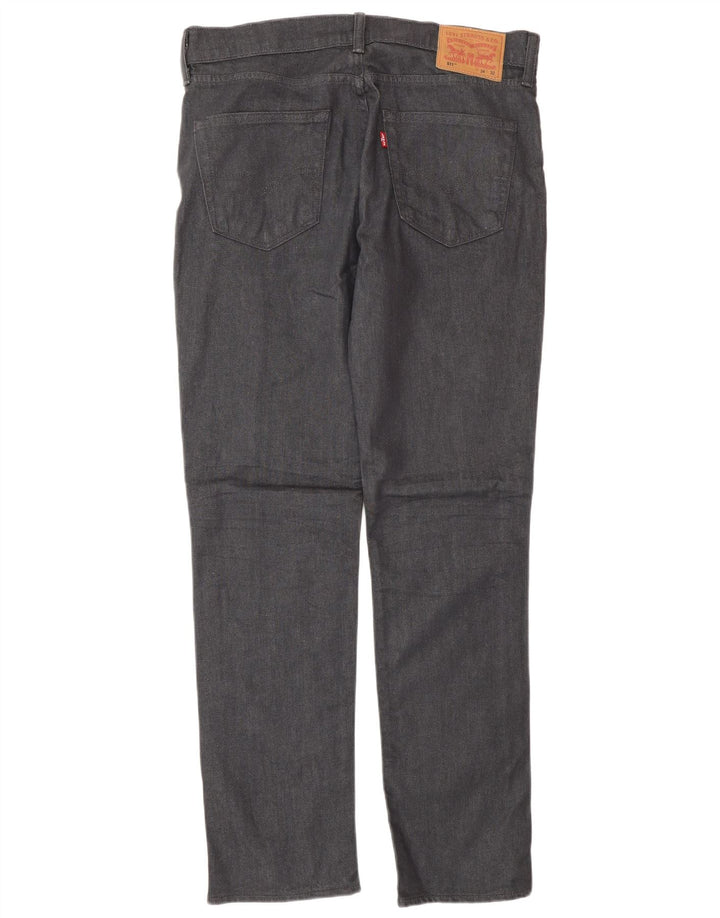 Calça Jeans Levis 511 Slim Masculina W34 L32 Cinza Algodão