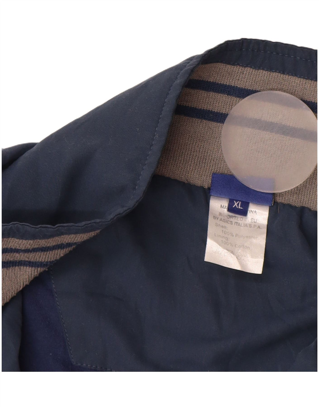 ASICS Mens Treino Top Jacket XL Azul Marinho Colourblock Poliéster