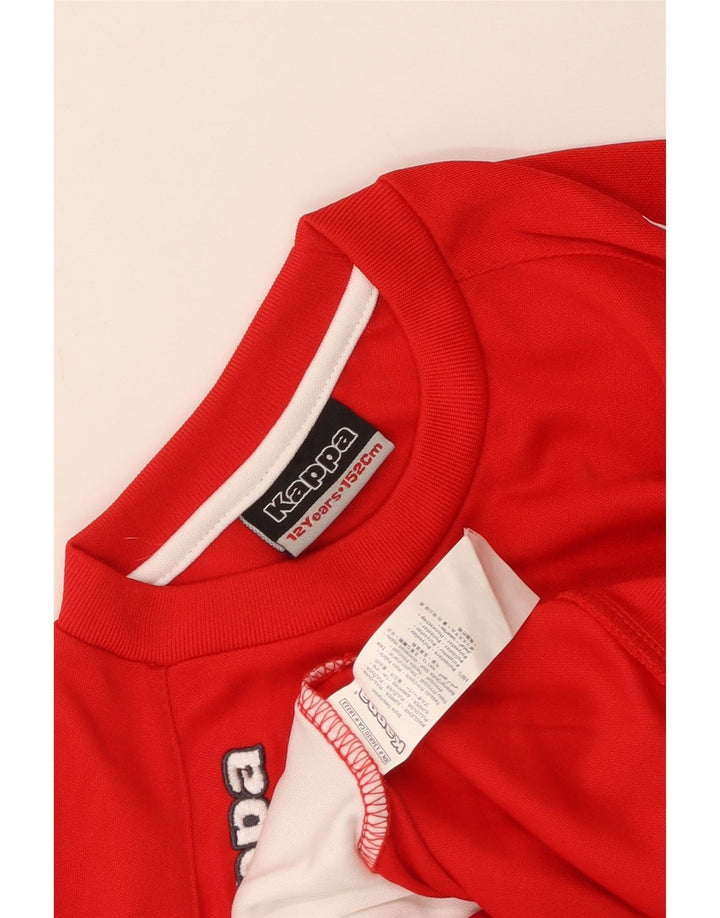 Kappa Boys Graphic Sweatshirt Jumper 11-12 Anos Vermelho Colorblock Poliéster