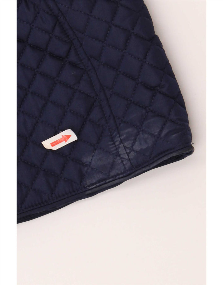 Colete acolchoado Joules para meninas 7-8 anos azul marinho poliéster