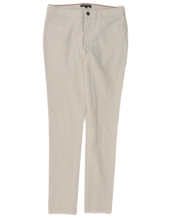 Jeans skinny feminino TOMMY HILFIGER EUA 6 médio W28 L30 algodão branco