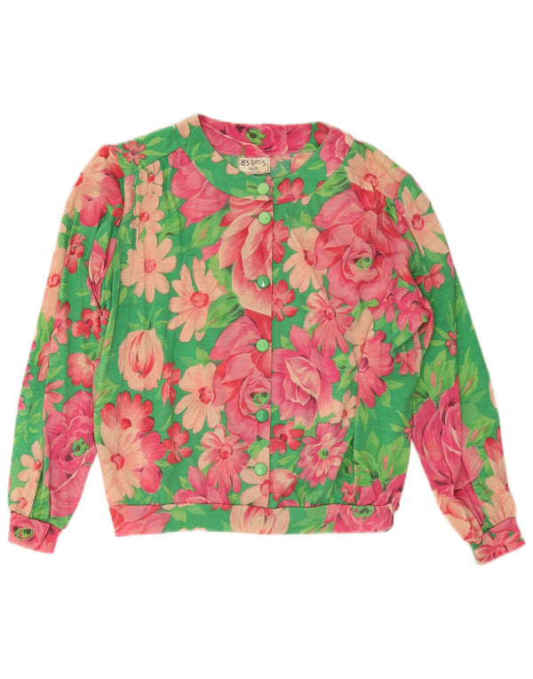 Blusa feminina grande Les Lunis IT 44 média floral multicolorida