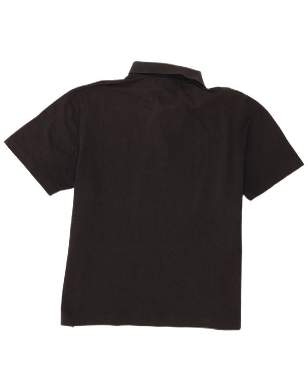 Camisa polo masculina de manga curta Lacoste tamanho 6 XL algodão preto