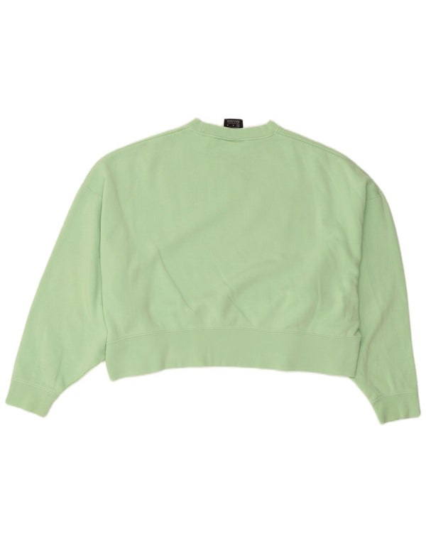Nike Womens Crop Oversized Moletom Jumper UK 14 Médio Algodão Verde