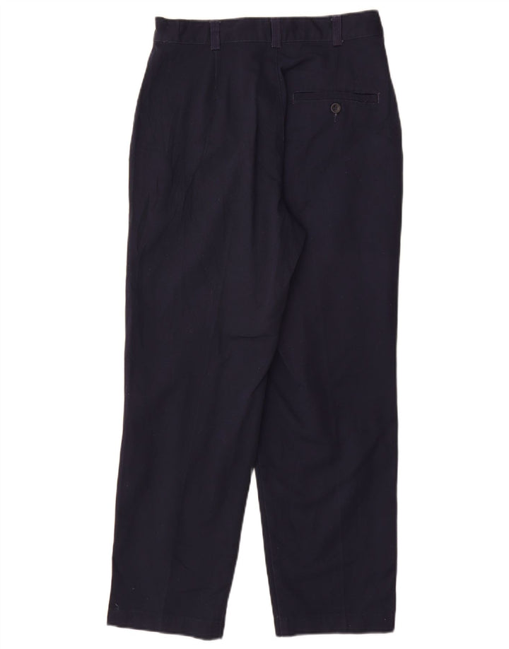 Calça chino feminina DOCKERS cintura alta US 4 pequena W26 L26 azul marinho