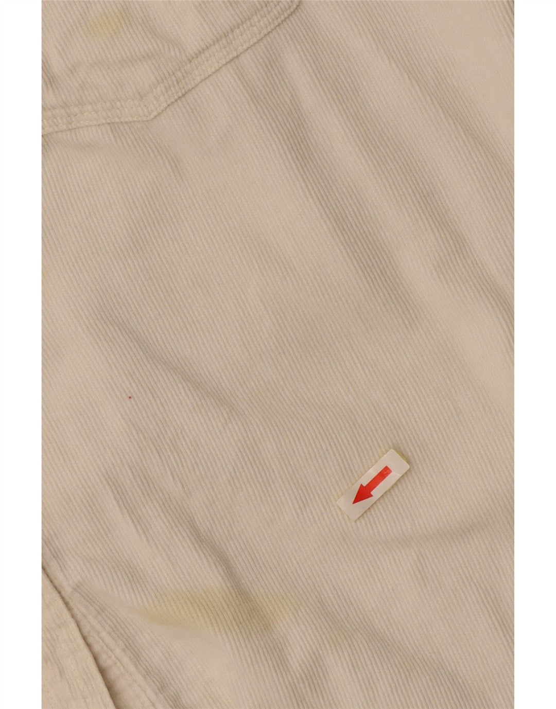 Camisa feminina grande de veludo STACCATO UK 10 pequena algodão off white