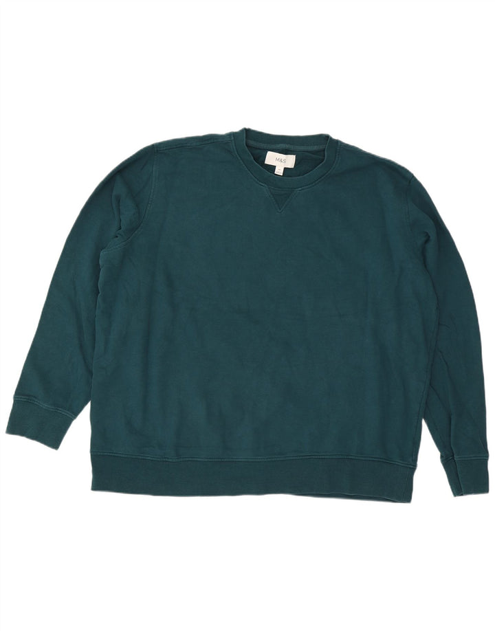 Suéter masculino Marks & Spencer 3XL algodão verde