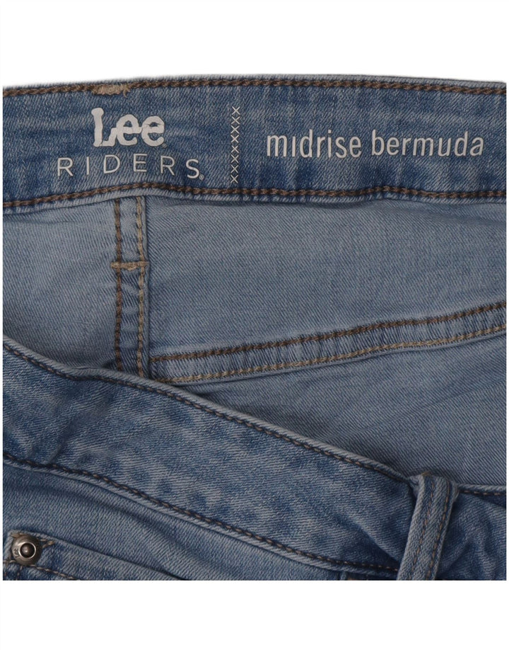 Bermuda jeans feminina LEE Riders cintura média W36 XL azul