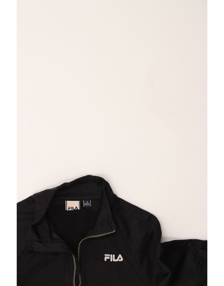 FILA Womens Tracksuit Top Jacket UK 10 Small Black Vintage Fila and Second-Hand Fila from Messina Hembry 