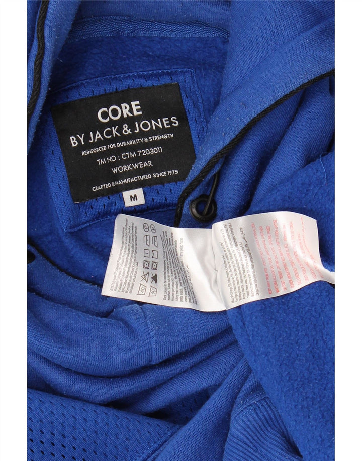JACK & JONES moletom masculino com capuz azul médio poliéster