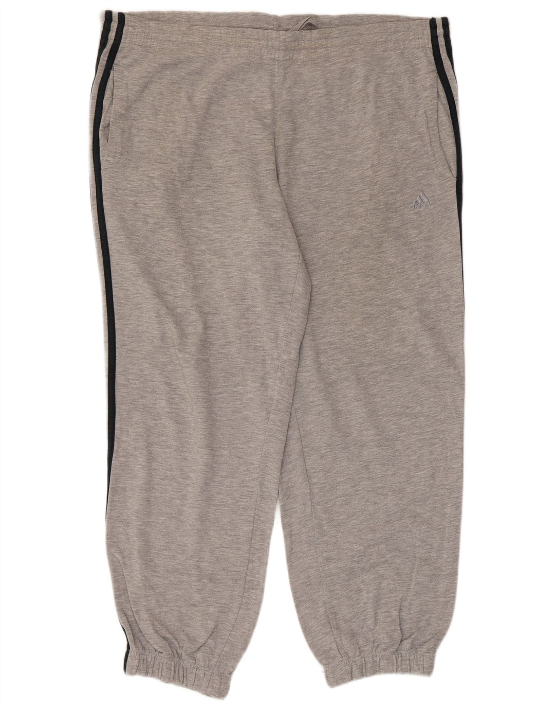 Calças de treino masculinas Adidas Joggers grandes de algodão cinza