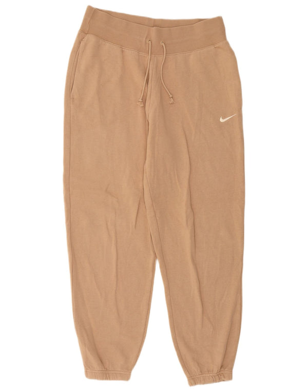 Calça de treino feminina Nike Joggers UK 14 médio bege algodão
