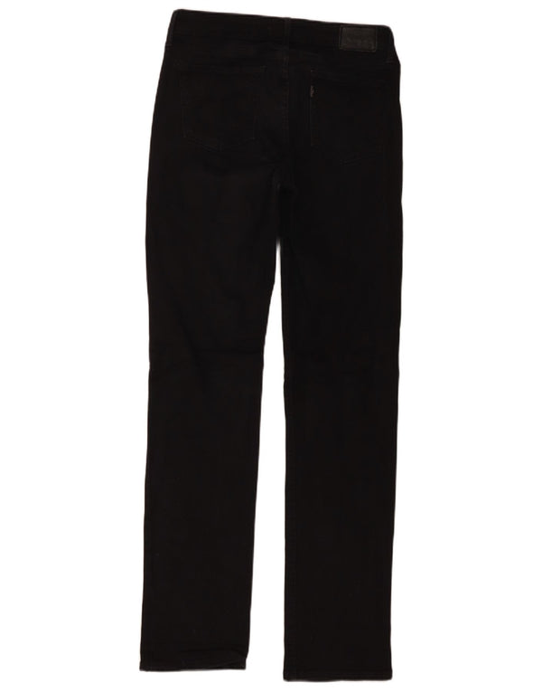Calça jeans feminina Levi's 714 Straight W28 L32 algodão preto